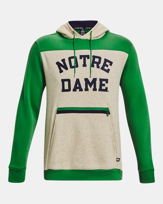 Men's UA Iconic All Day Fleece Collegiate Hoodie, Green, pdpMainDesktop image number 3